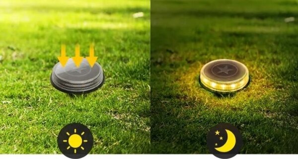 Aigostar - LED Solární lampa LED/0,6W/5,5V 24,5 cm 3200K IP66 černá
