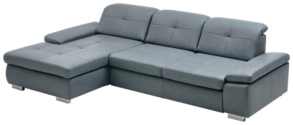 ROHOVÁ SEDAČKA, kůže, šedá Beldomo Premium - Sedací soupravy