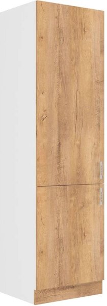 Potravinová skříň SABRYA - šířka 60 cm, dub lefkas / bílá