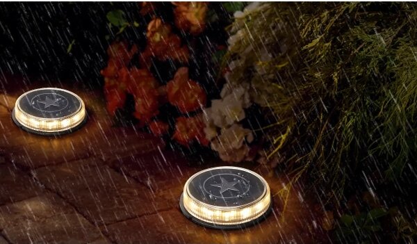 Aigostar - LED Solární lampa LED/0,6W/5,5V 24,5 cm 3200K IP66 černá