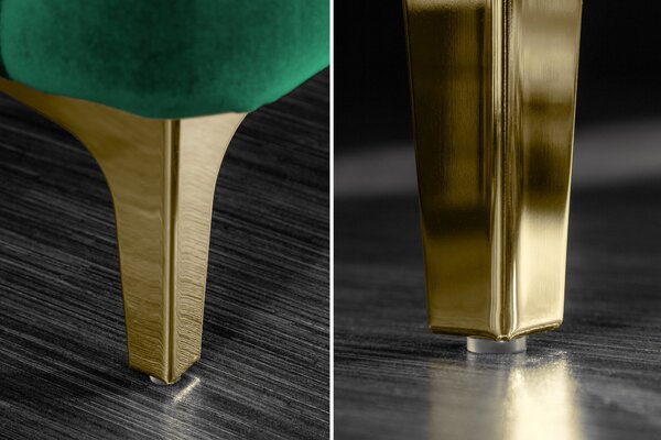 Pohovka MODERN BAROCCO 240 CM smaragdově zelená samet