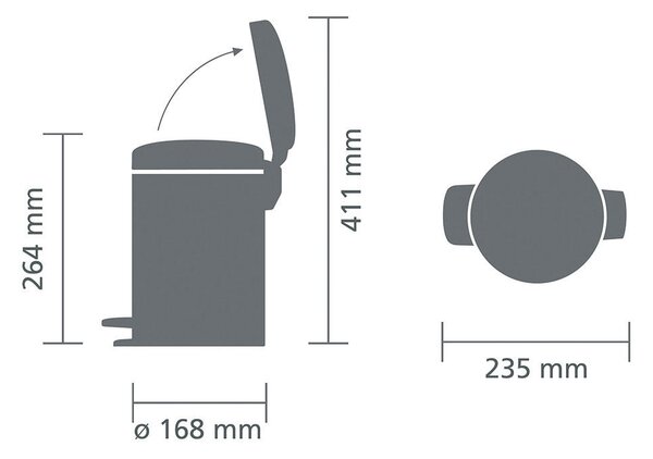 ODPADKOVÝ KOŠ 3 l Brabantia - Odpadkové koše