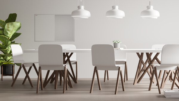 Allboards,Tabule COMBI - bílý korek a magnetická bílá 60x40 s bílým lakovaným dřevěným rámem,TMK64W