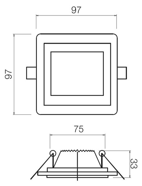 Smarter LED zapuštěné bodové svítidlo St 206, š. 9,7cm
