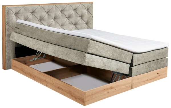 POSTEL BOXSPRING, 180/200 cm, přírodní barvy, jílová barva Esposa - Manželské postele, Online Only