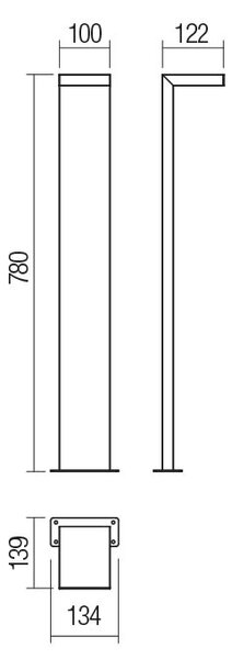 Smarter LED venkovní osazené svítidlo Embo, v.78cm