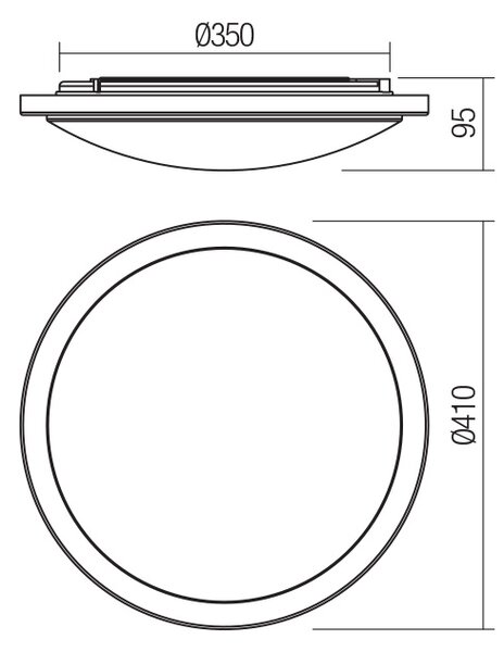 Smarter LED stropní svítidlo Fizz, ø41cm, IP44