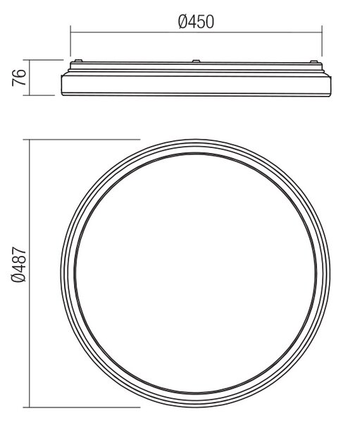 Smarter Designové LED stropní svítidlo Caster, ø48,7cm