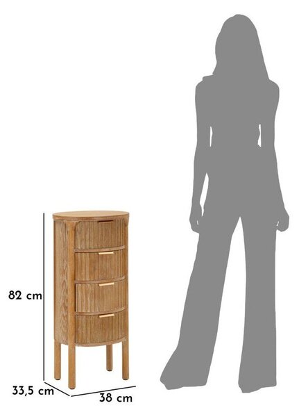 Skříňka z jedlového dřeva v přírodní barvě 38x82x33,5 cm Gothenburg – Mauro Ferretti