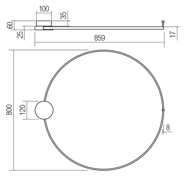 Smarter Nástěnné/Stropní LED svítidlo Atom, ø80cm