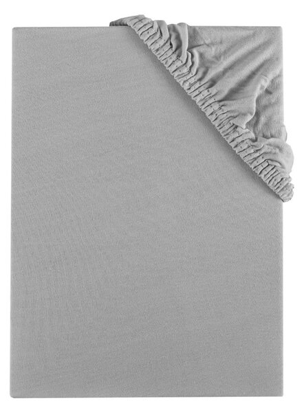 Prostěradlo ložní šedá jersey EMI, Plachta 90 (100)x200
