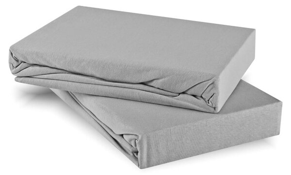 Prostěradlo ložní šedá jersey EMI, Plachta 90 (100)x200
