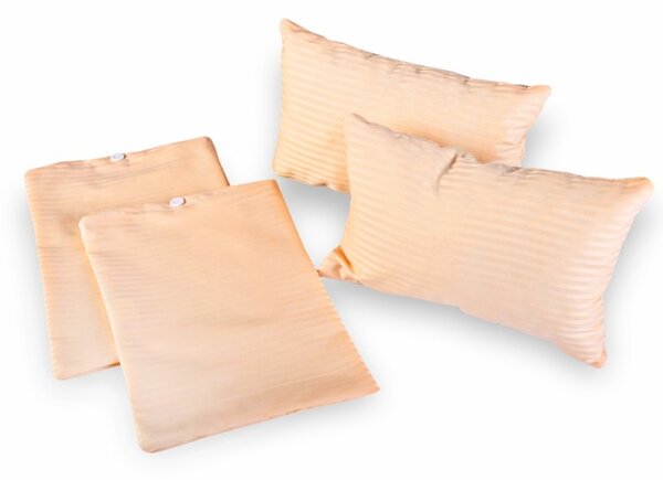 Dekorační polštářek s povlečením 30x20 cm damaškový broskvový EMI