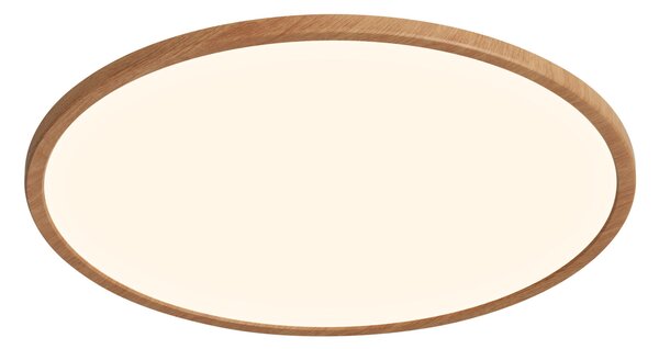 NORDLUX Oja 2700 K IP54 stmívatelné dřevěné světlo Varianta: Ø 294 x 23 mm, LED, 1600 lm, 2700 K, hnědá