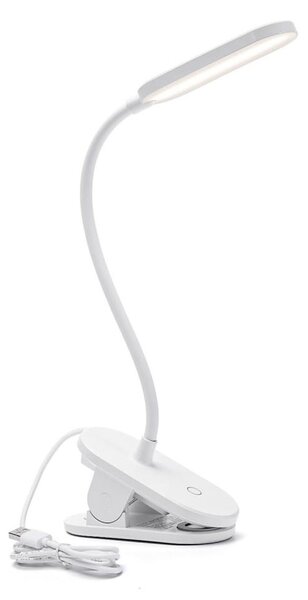 Aigostar - LED Stmívatelná stolní lampa s klipem LED/2,5W/5V bílá