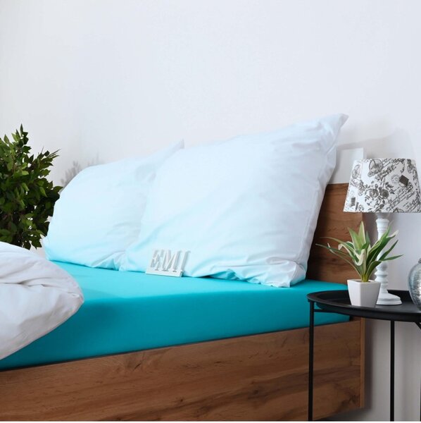 Prostěradlo tyrkysové jersey EMI, Dětská plachta 70x140