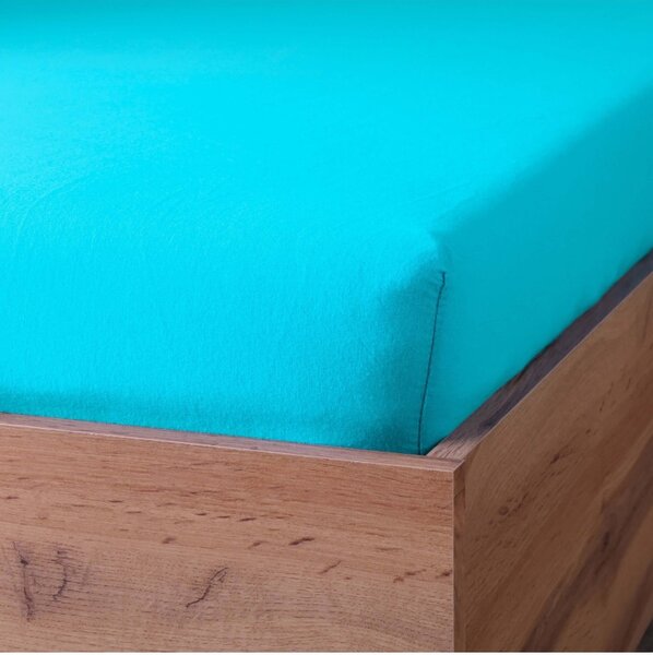 Prostěradlo tyrkysové jersey EMI, Dětská plachta 70x140