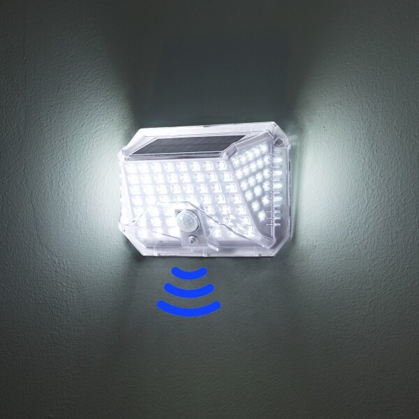 Brilagi-LED Solární nástěnné svítidlo se senzorem WALLIE LED/4W/5,5V stříbrná