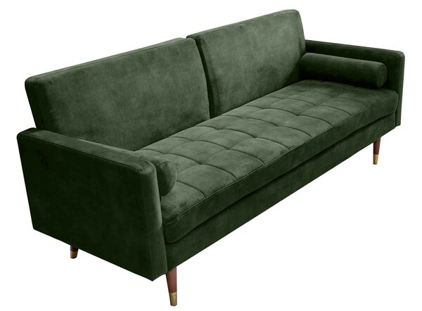 Designová rozkládací sedačka Walvia 196 cm zelená