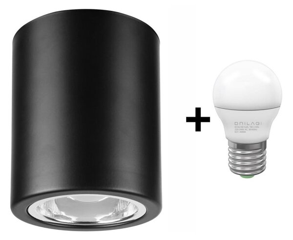 LED Bodové svítidlo TACO 1xE27/15W/230V černá