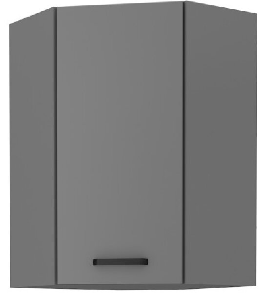 Vysoká rohová skříňka NELJA - 60x60 cm, antracit