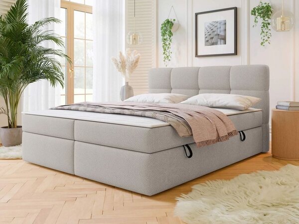 Americká manželská postel 160x200 ZENDER - studená béžová + topper ZDARMA