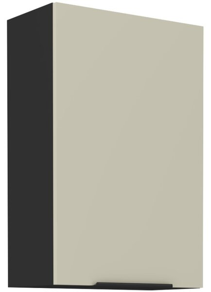 Vysoká horní skříňka AGAFIJA - šířka 60 cm, cashmere / černá