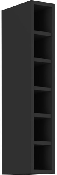 Vysoká horní skříňka AGAFIJA - šířka 15 cm, černá