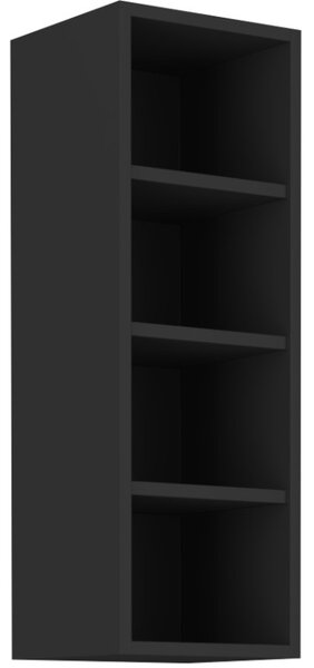 Vysoká otevřená skříňka AGAFIJA - šířka 30 cm, černá