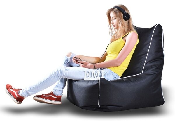 Sedací vak židle nylonová černá EMI