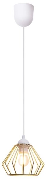 Lustr na lanku CEED GOLD 1xE27/60W/230V pr. 17,5 cm bílá/zlatá
