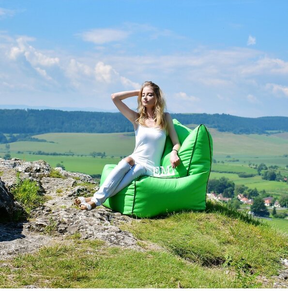 Sedací vak židle nylonová zelená EMI
