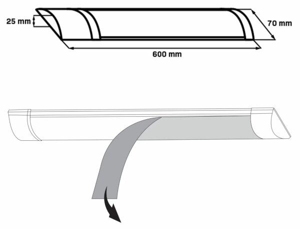 LED Podlinkové svítidlo LED/18W/230V 4000K 60 cm bílá