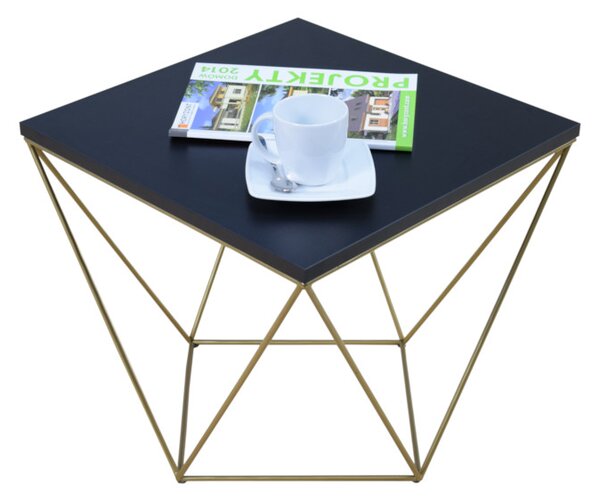 Konferenční stolek DIANA, 50x45x50, zlatá/černá