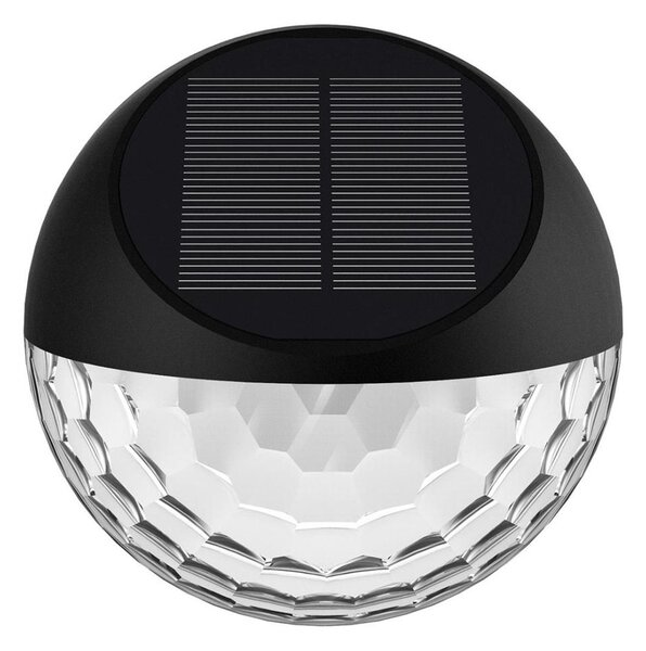 Aigostar - LED Solární nástěnné svítidlo LED/2W/1,2V černá 2700K IP44