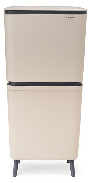 Béžový plastový odpadkový koš 25+10+10 l na tříděný odpad SortUp Recycle Hi – Brabantia