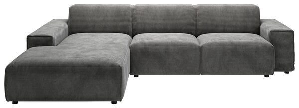 ROHOVÁ SEDAČKA, textil, tmavě šedá Livetastic - Sedací soupravy, Online Only