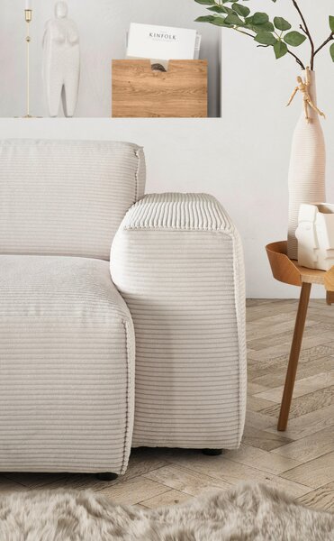 ROHOVÁ SEDAČKA, textil, bílá Livetastic - Sedací soupravy, Online Only
