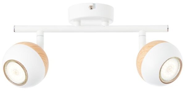 Brilliant G59413/75 Stropní LED svítidlo SCAN bílé + dřevo