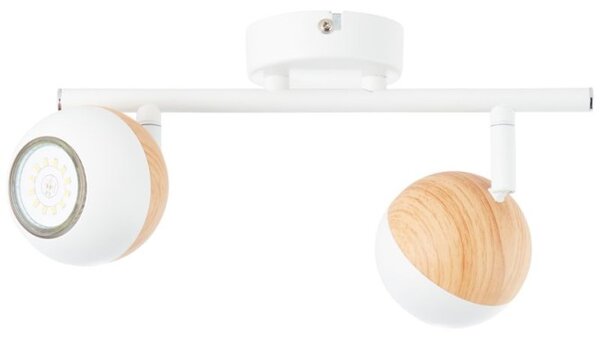 Brilliant G59413/75 Stropní LED svítidlo SCAN bílé + dřevo
