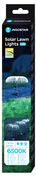 Aigostar - LED Solární dekorační lampa LED/0,03W/1,2V 70cm 6500K IP44