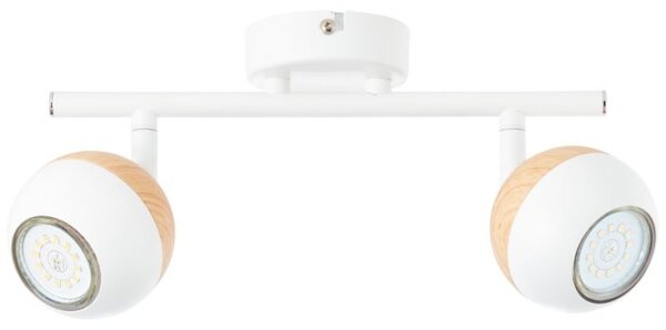 Brilliant G59413/75 Stropní LED svítidlo SCAN bílé + dřevo
