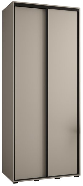 Šatní skříň INDIRA 1 - 120/60 cm, kašmír / černá