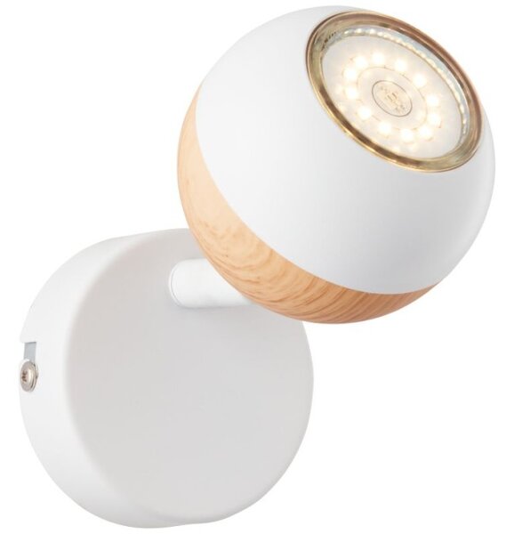 Brilliant G59410/75 Nástěnné LED svítidlo SCAN bílé + dřevo