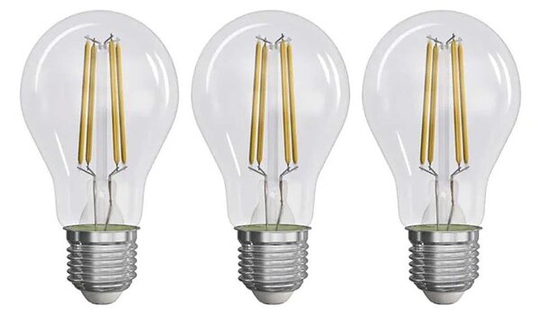 SADA 3x LED Žárovka FILAMENT A60 E27/3,8W/230V 2700K Energetická třída A