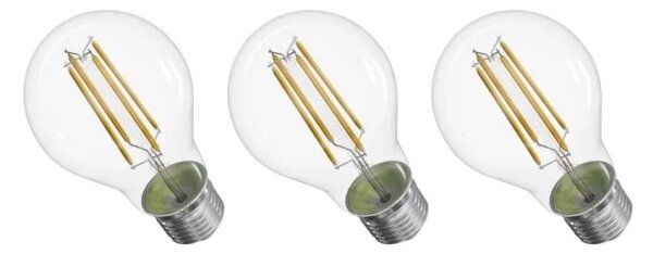 SADA 3x LED Žárovka FILAMENT A60 E27/3,8W/230V 2700K Energetická třída A