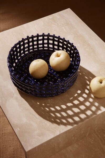Ferm Living Mísa Ceramic Centrepiece, blue