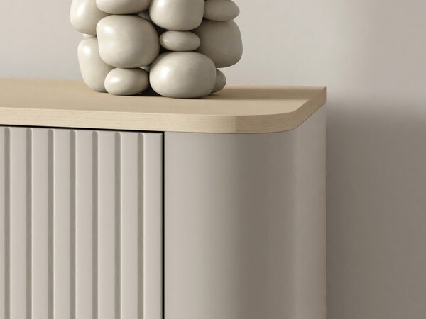 Závěsný TV stolek Trenza 200 cm - Kašmír/dub