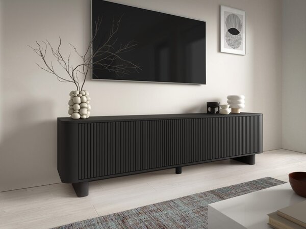 TV stolek Trenza 200 cm - Černý