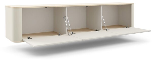 Závěsný TV stolek Trenza 200 cm - Kašmír/dub